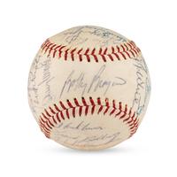 A 1964 Milwaukee Braves Team Signed Autograph Baseball Featuring Hank Aaron (Beckett Authentication Services Letter of Authenticity)