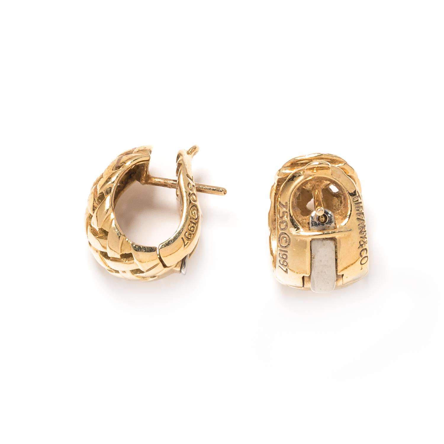 TIFFANY & CO., YELLOW GOLD 'VANNERIE' SET