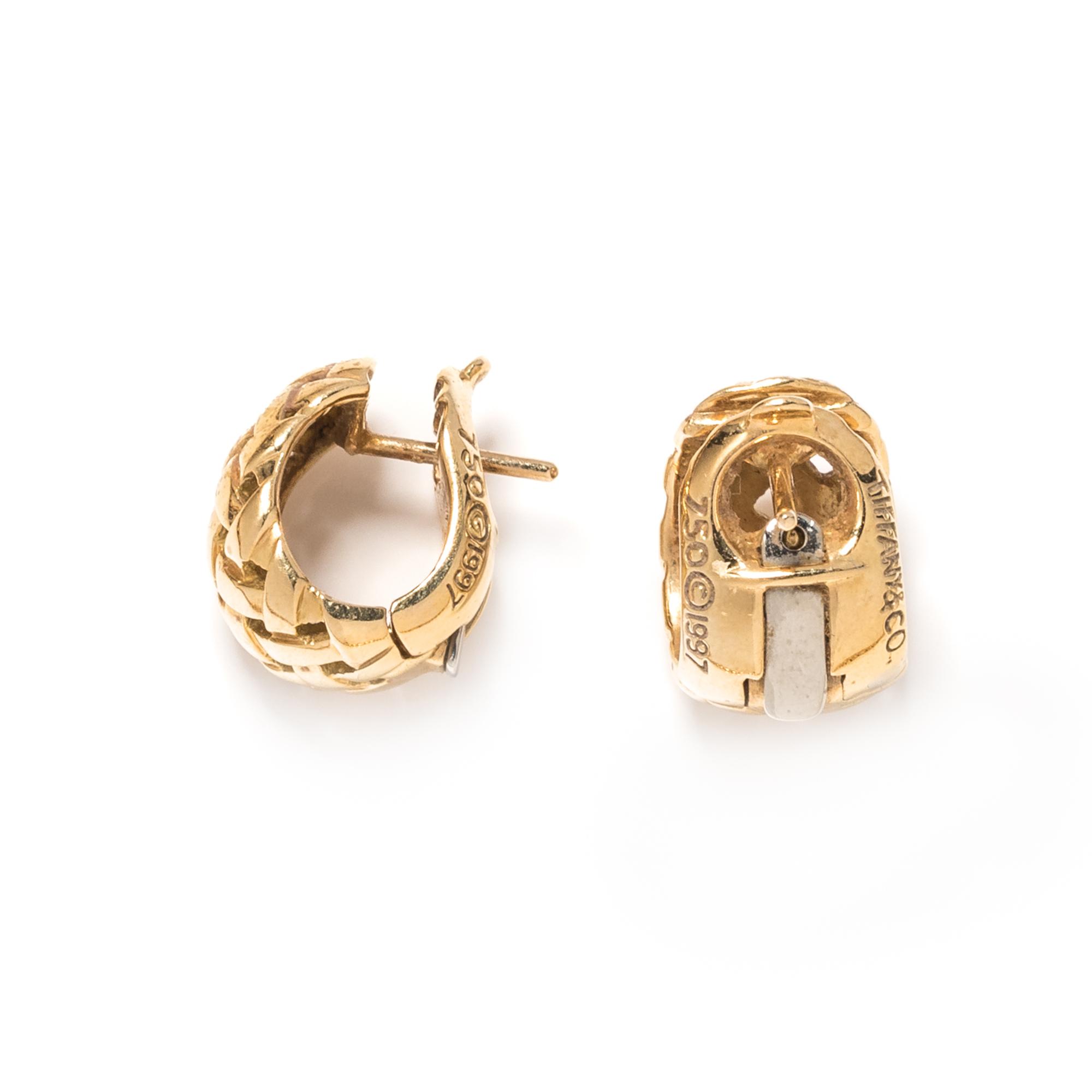 TIFFANY & CO., YELLOW GOLD 'VANNERIE' SET