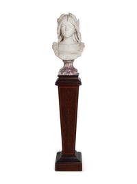 An Italian Carved Marble Bust of a Lady
