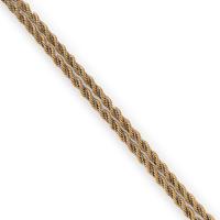Bicolor Gold Rope Chain Necklace