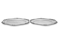 Two French Silver Serving Platters