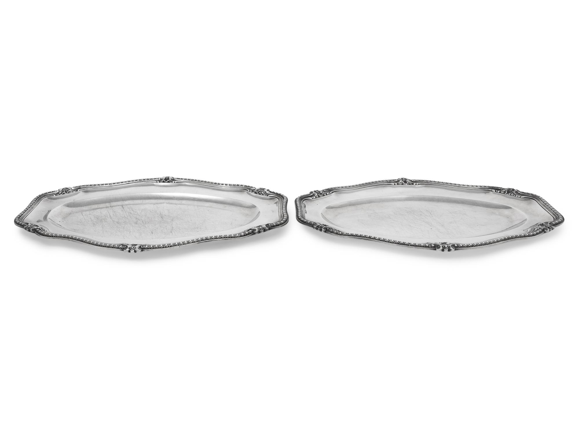 Two French Silver Serving Platters