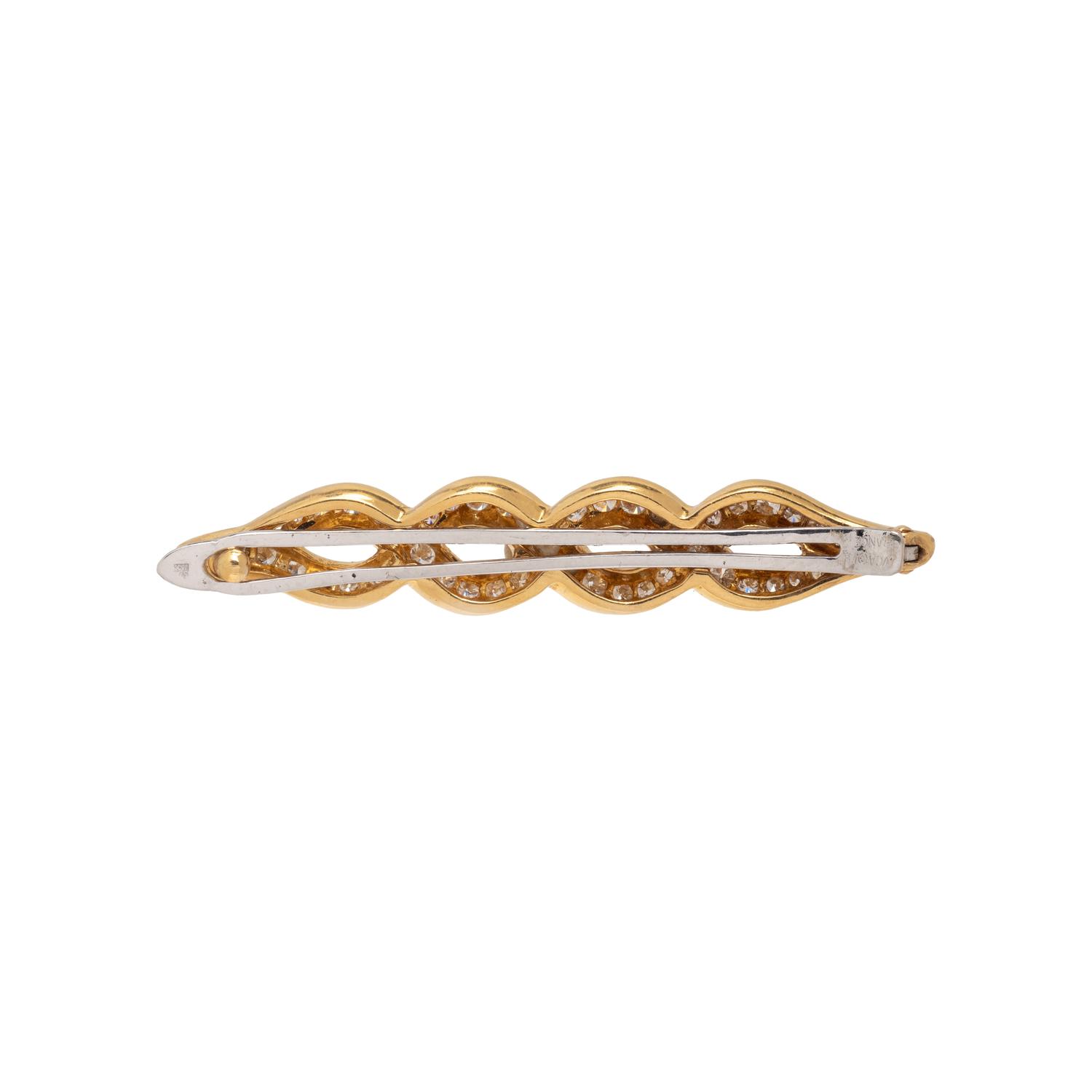VAN CLEEF & ARPELS, YELLOW GOLD AND DIAMOND HAIRPIN