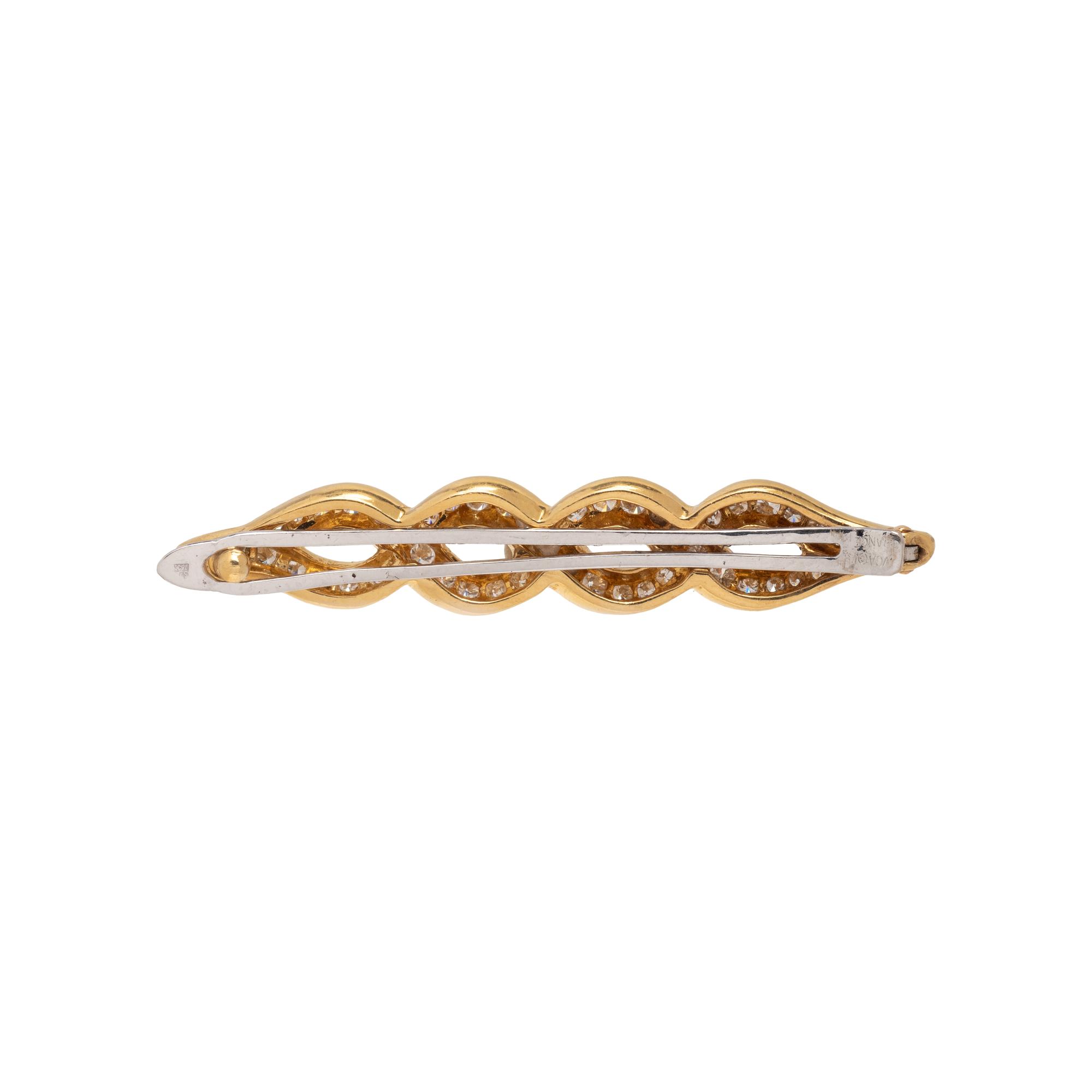VAN CLEEF & ARPELS, YELLOW GOLD AND DIAMOND HAIRPIN