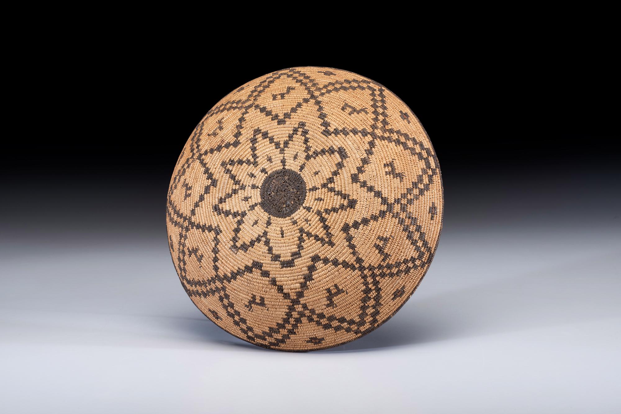 Apache Polychrome Basket, with Dogs