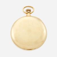 An eighteen karat gold openface split second chronograph pocket watch, Tiffany & Co. Switzerland