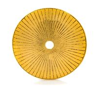 An Yves Saint Laurent Goldtone Disc Pendent, 3.75" diameter.