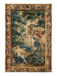 A Brussels Mythological Tapestry Depicting Hermes Holding the Caduceus