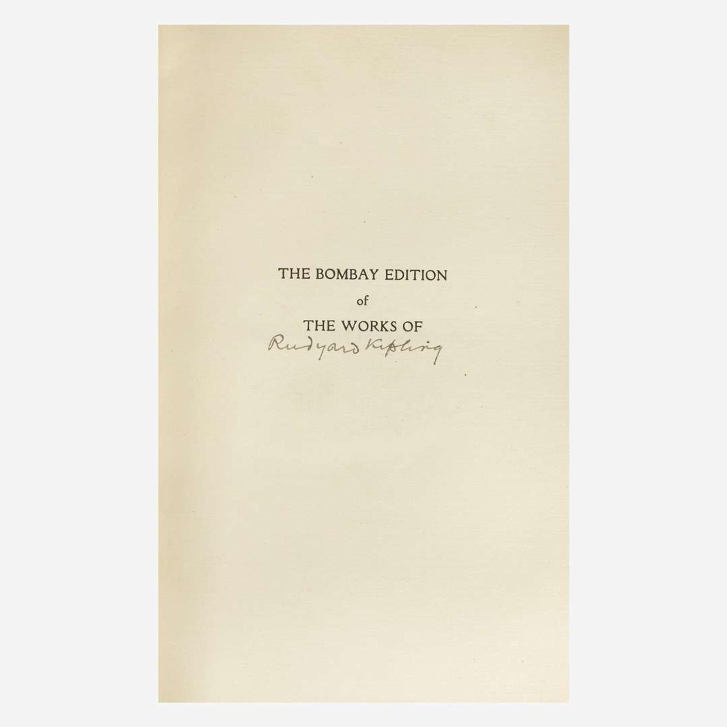 [Fine Bindings] Kipling, Rudyard The Works of Rudyard Kipling