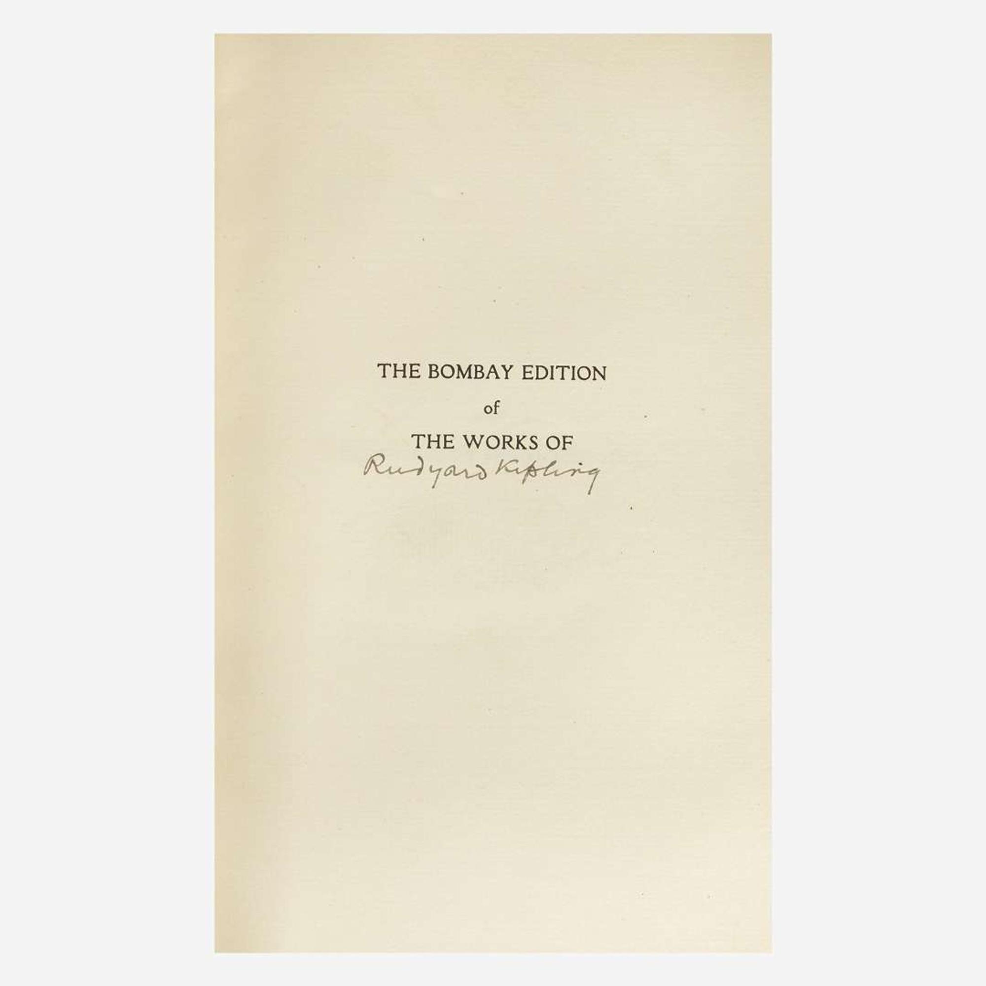 [Fine Bindings] Kipling, Rudyard The Works of Rudyard Kipling