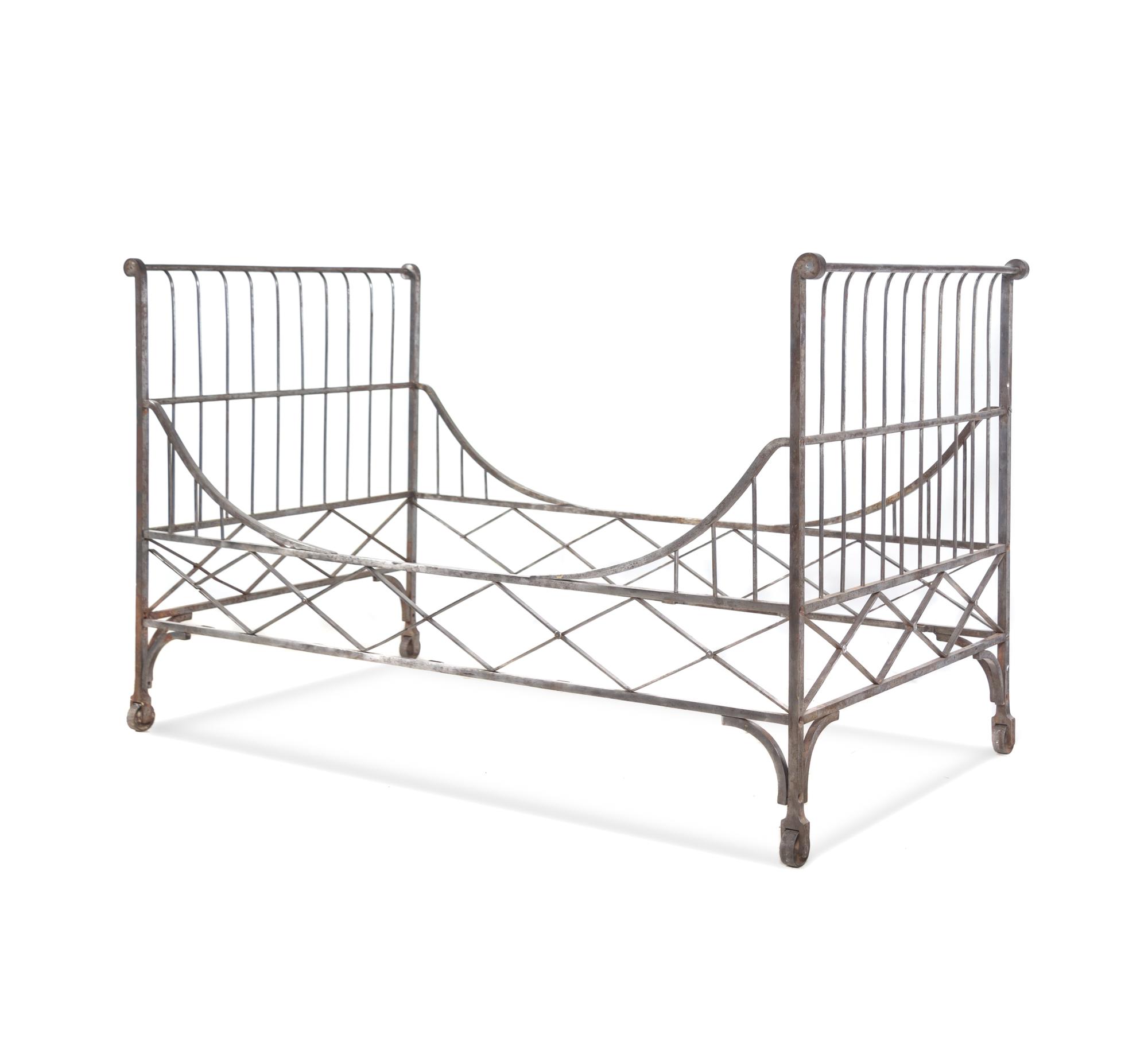 A French Steel Daybed in the Style of Maison Jansen