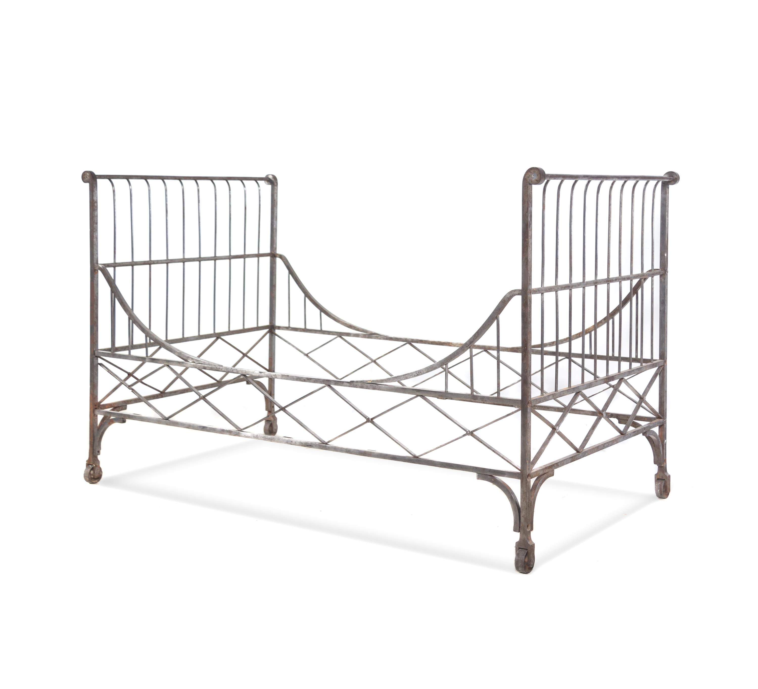A French Steel Daybed in the Style of Maison Jansen