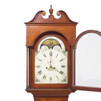 A Southern Federal Inlaid Mahogany and Satinwood Tall Case Clock