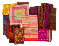 Twenty Indonesian and Thai Textiles Approximate length of largest 210 inches.