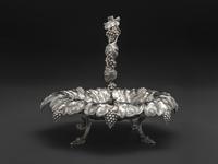 An American Repousse Silver Swing-Handle Basket