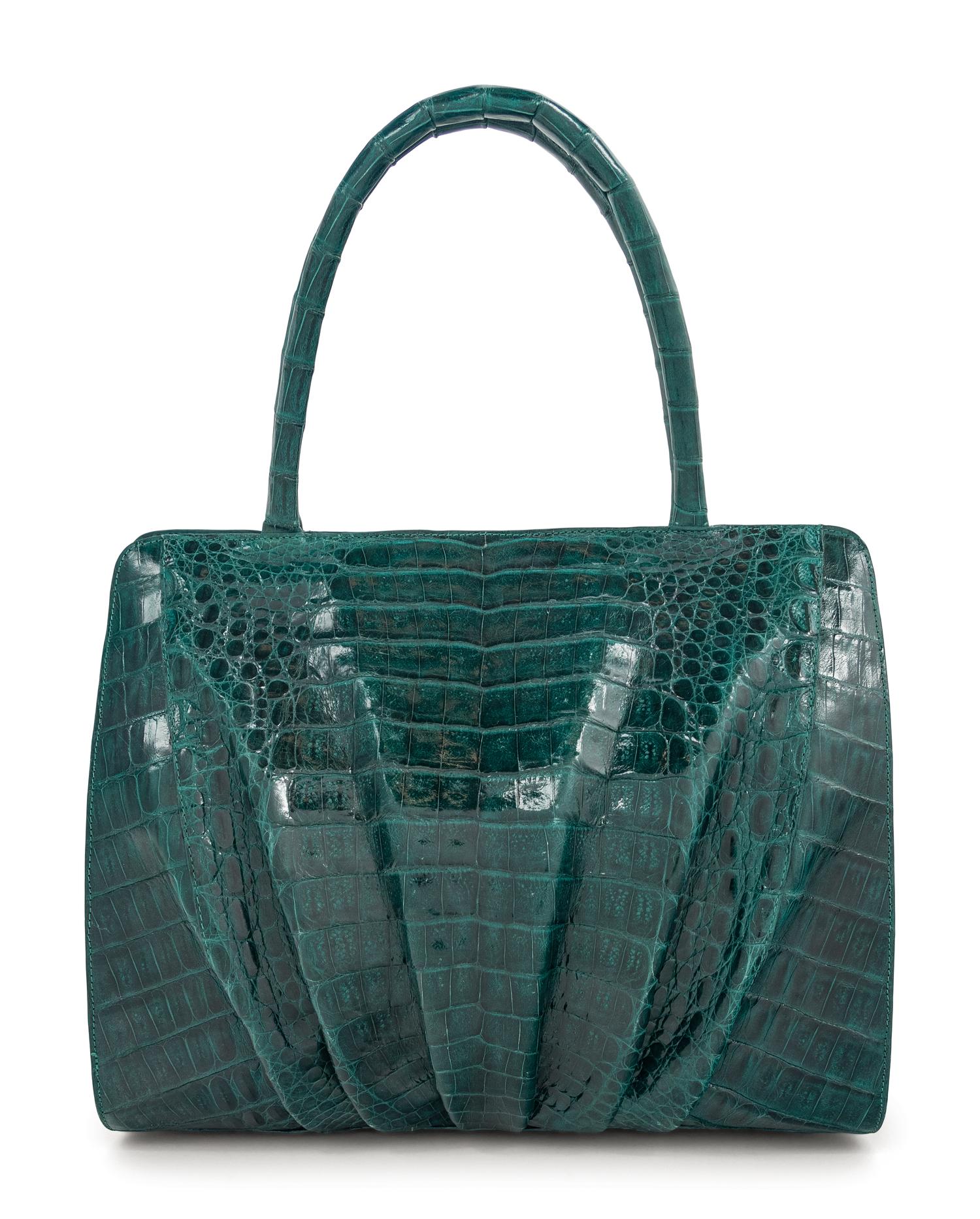 Nancy Gonzalez Green Crocodile Bag, 2000s