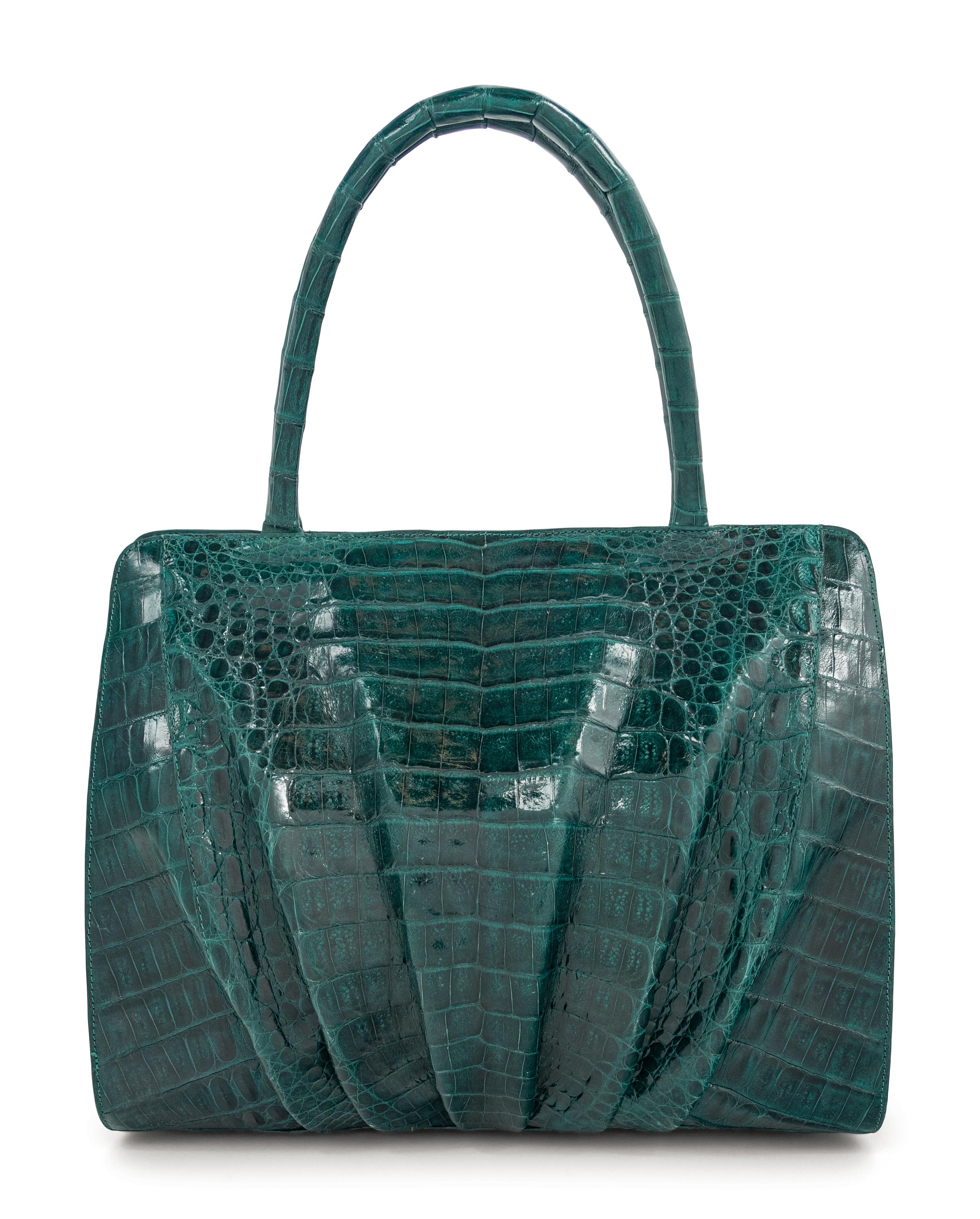 Nancy Gonzalez Green Crocodile Bag, 2000s