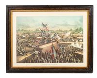 [CIVIL WAR]. A group of 7 lithographs by Kurz & Allison and Currier & Ives, comprising: