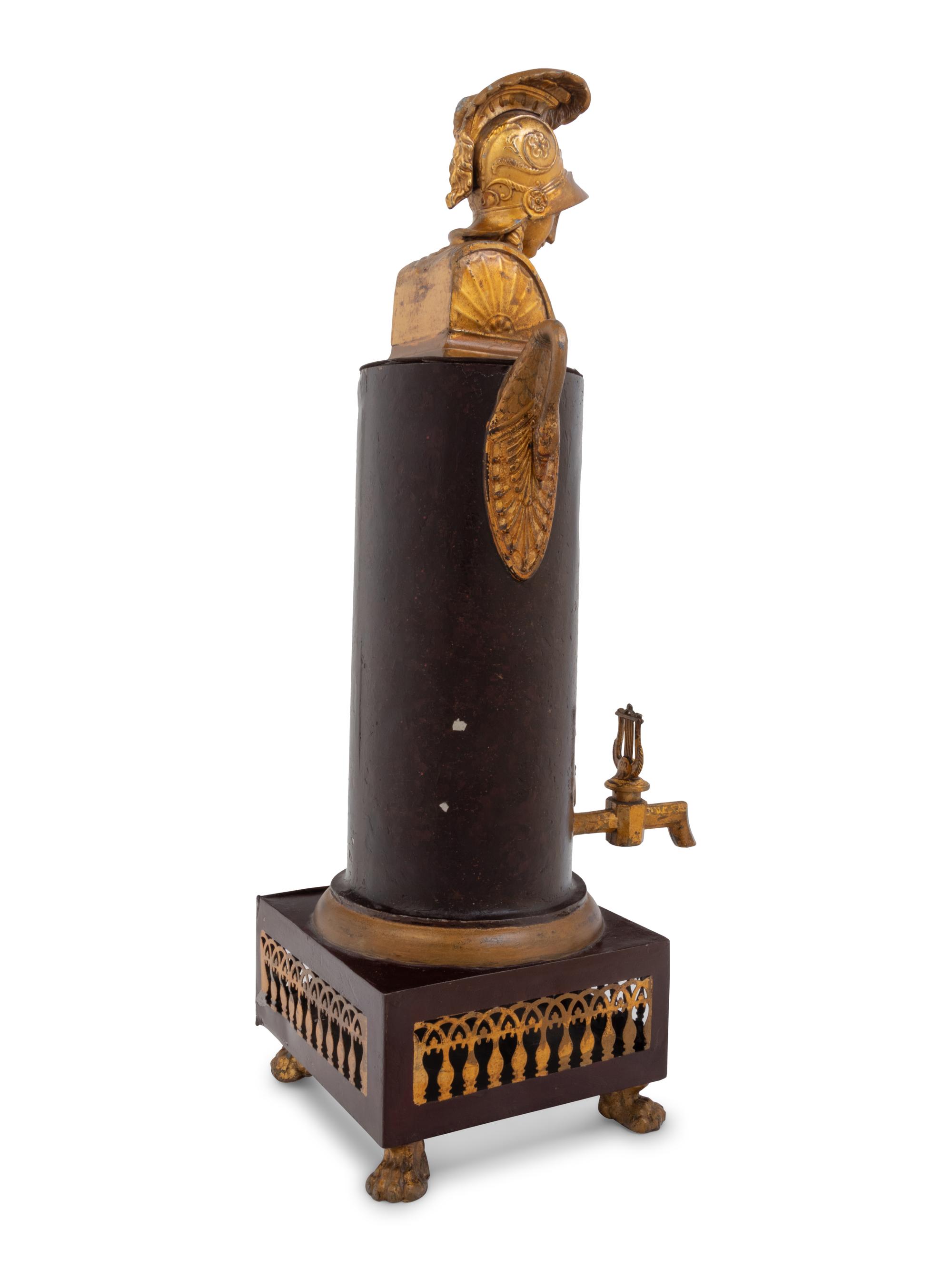 An Empire Parcel Gilt and Painted Tôle Cafetière