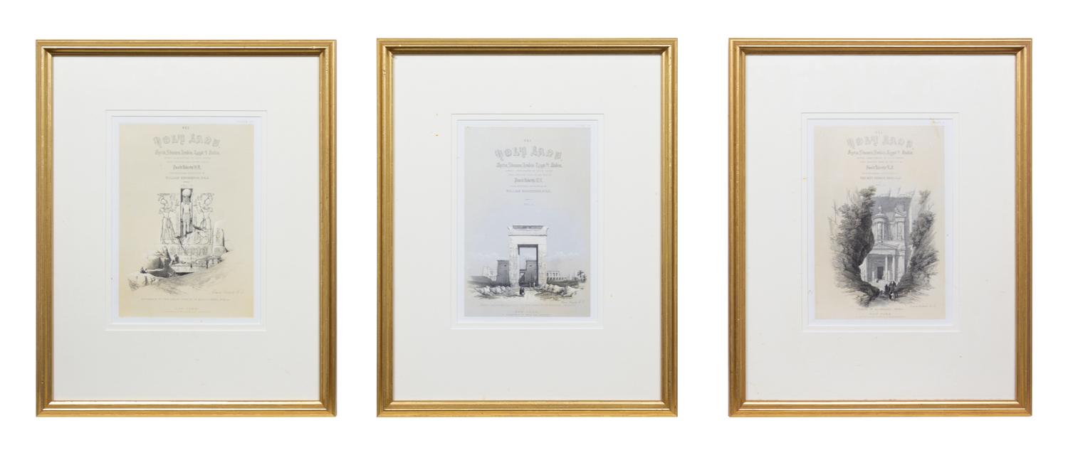 ROBERTS, David (1796-1864). A group of 14 small-format lithograph prints from "The Holy Land", including: