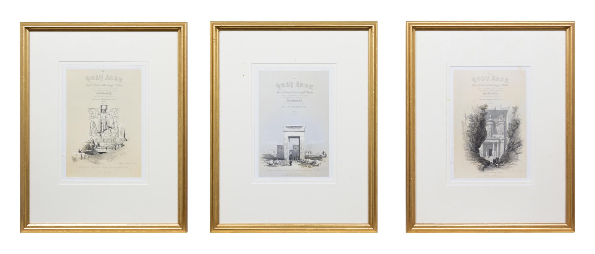 ROBERTS, David (1796-1864). A group of 14 small-format lithograph prints from "The Holy Land", including: