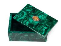 A Group of Four Malachite Boxes