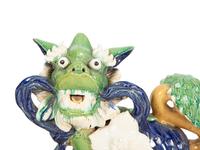 A Pair of Chinese Glazed Ceramic Guardian Lions