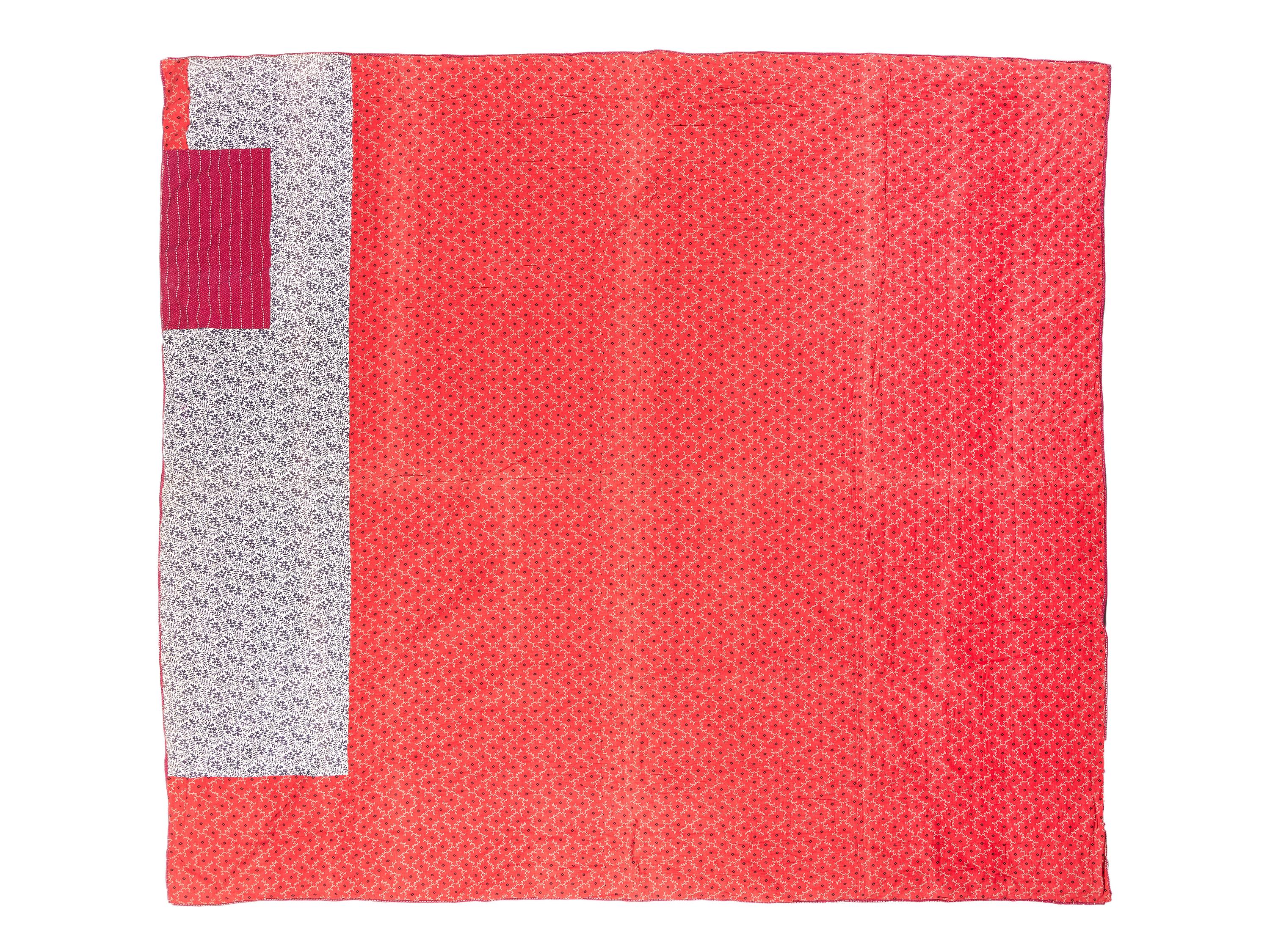 A Box of Bow Ties Pattern Pieced Cotton Quilt