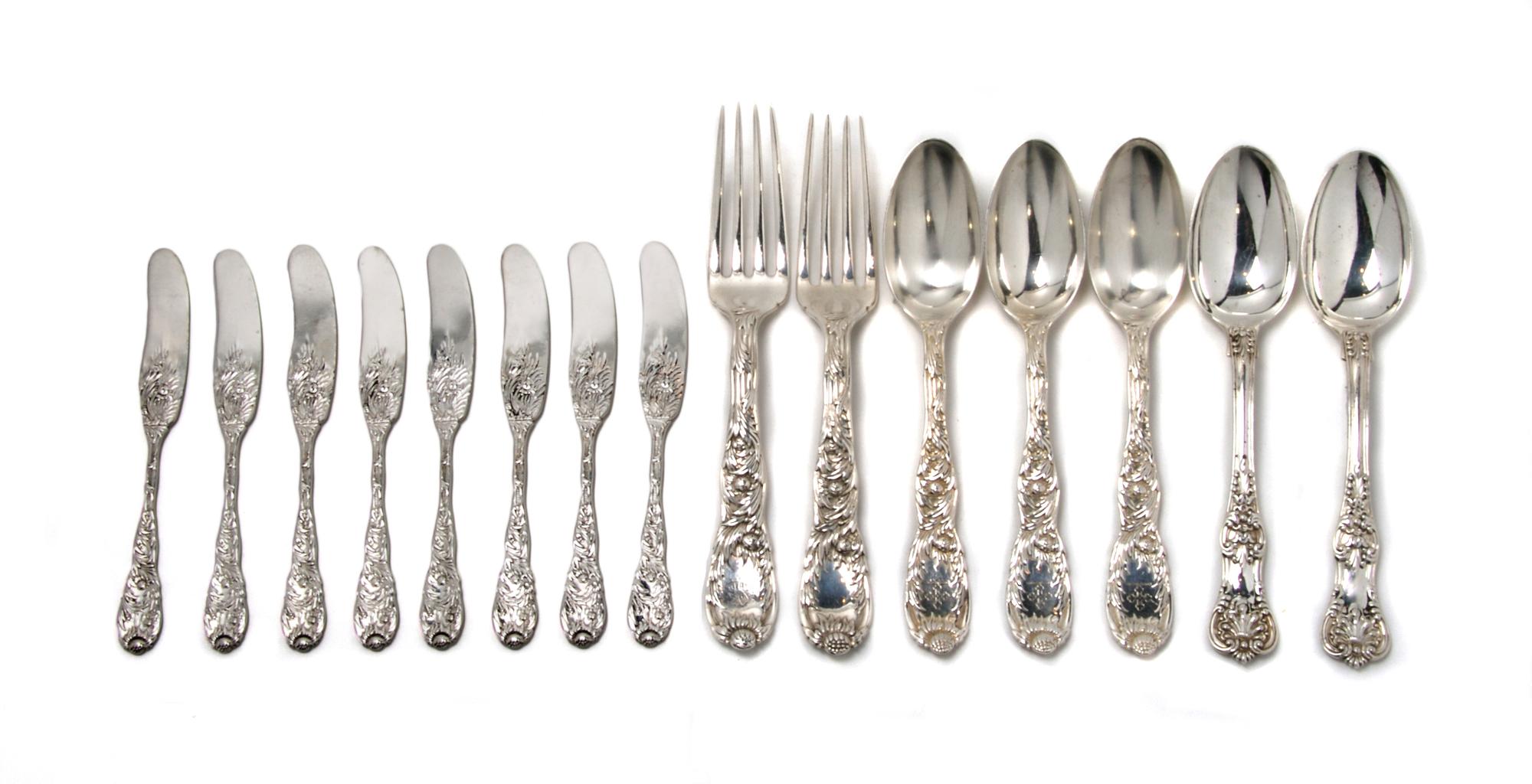 An Assembled Set of American Sterling Silver Flatware, Tiffany & Co.,