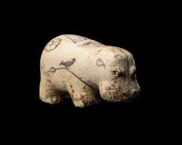 An Egyptian Faience Hippopotamus