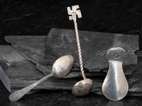 Navajo Silver Spoons and Boot Horn