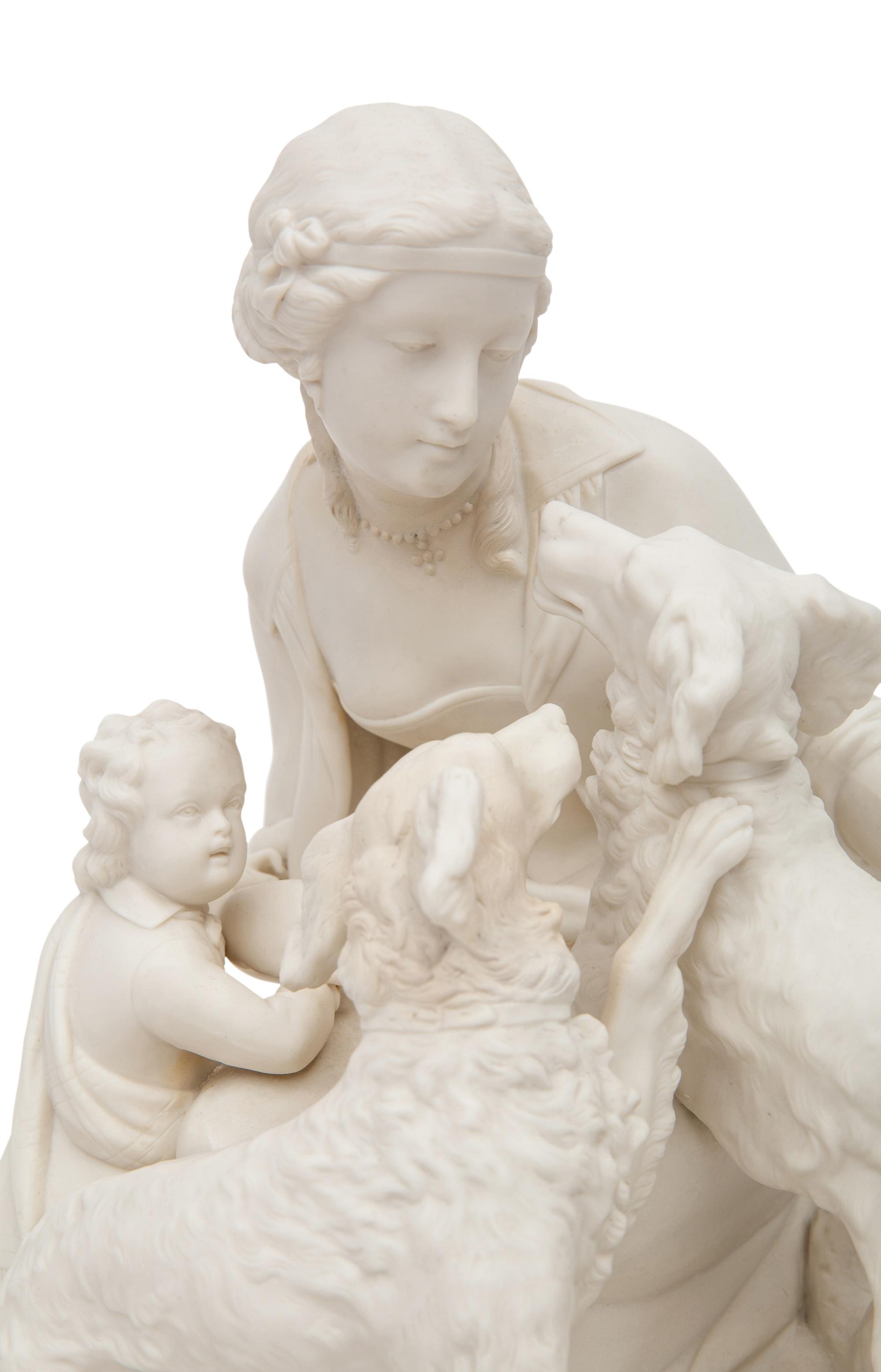 An English Parian Figural Group