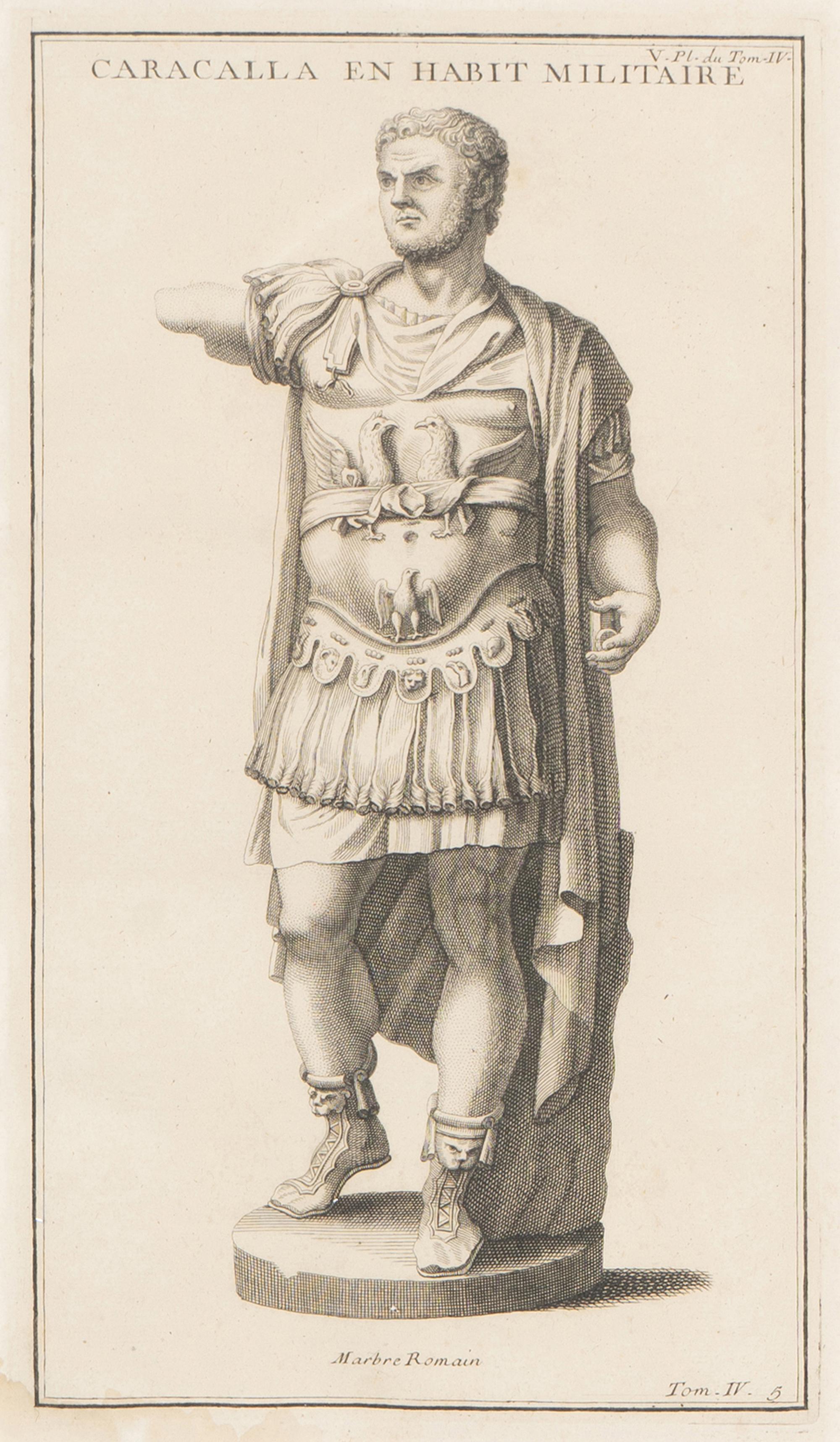 A Set of Six Copperplate Engravings Depicting Greek and Roman Soldiers