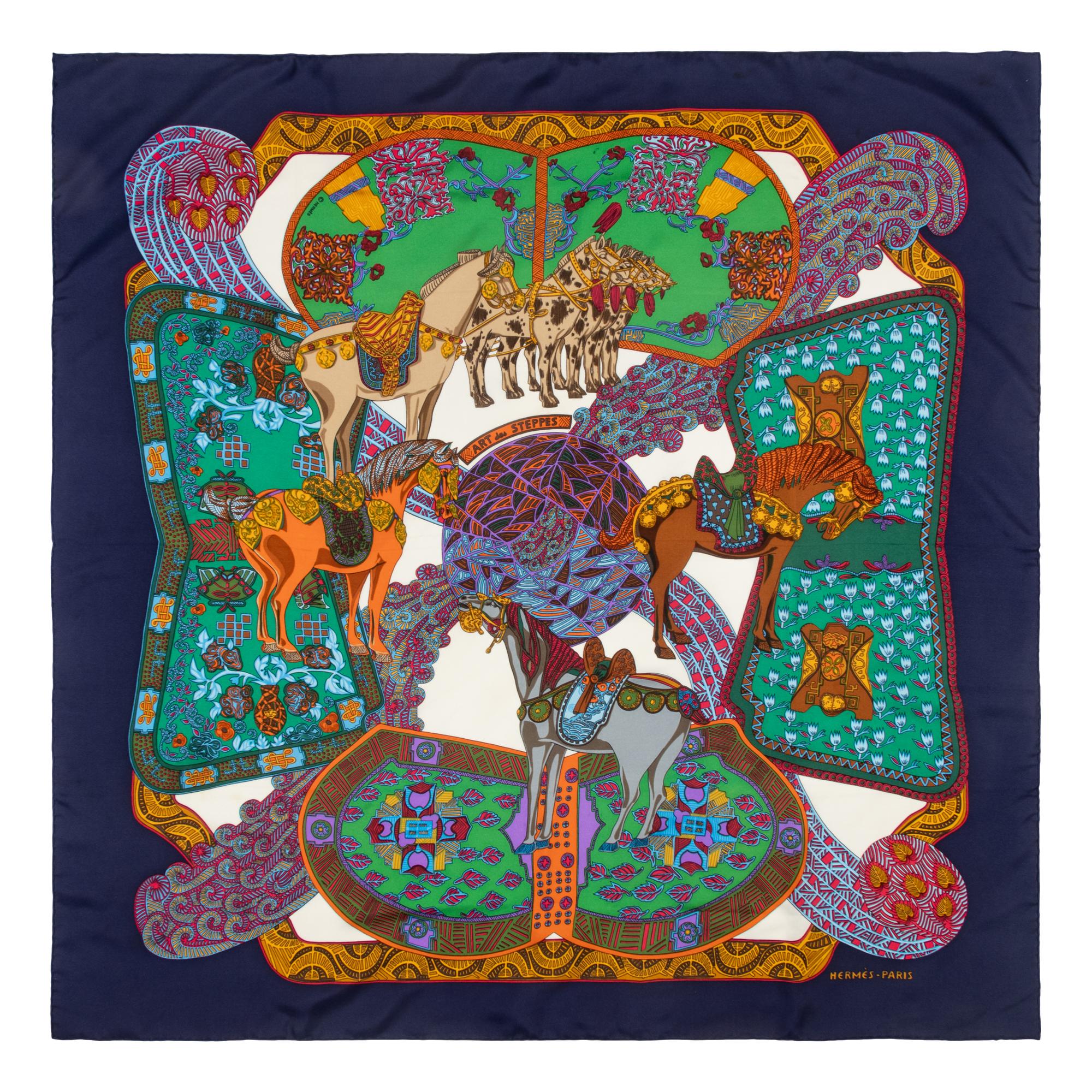 Hermès, Three Silk Scarves
