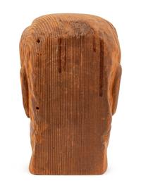 A Carved Pine Head of Abraham Lincoln