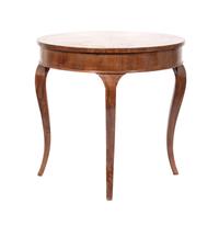 A Biedermeier Style Fruitwood Low Table Height 25 1/2 inches.