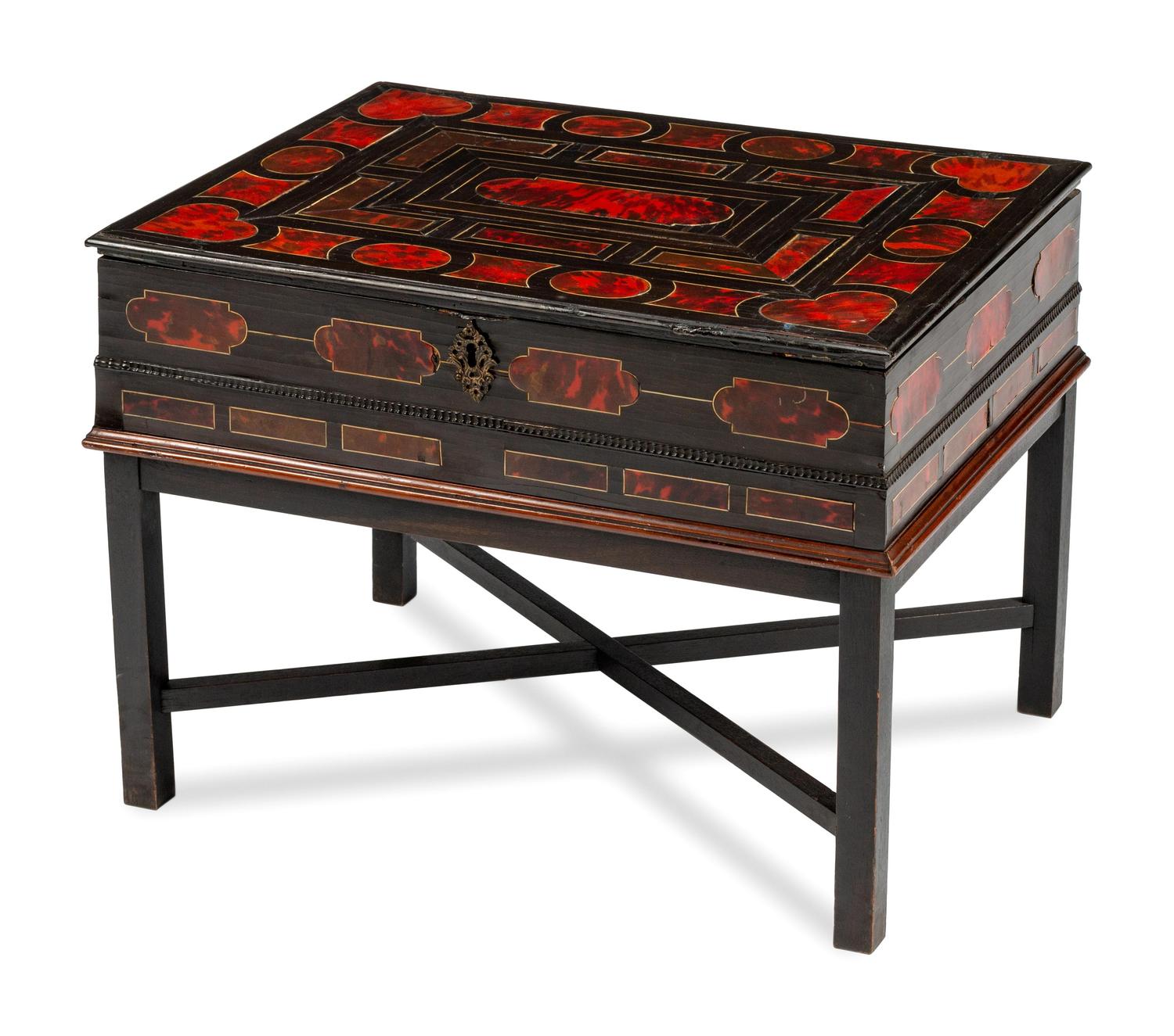 A Flemish Tortoise Shell Inlaid Box