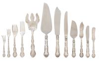 An American Silver Flatware Service, Gorham Manufacturing Co., Providence, RI, 20th Century, in the Strasbourg pattern, comprising: 15