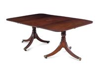APPROVED FOR DONATION A Georgian Style Mahogany Double Pedestal Dining Table