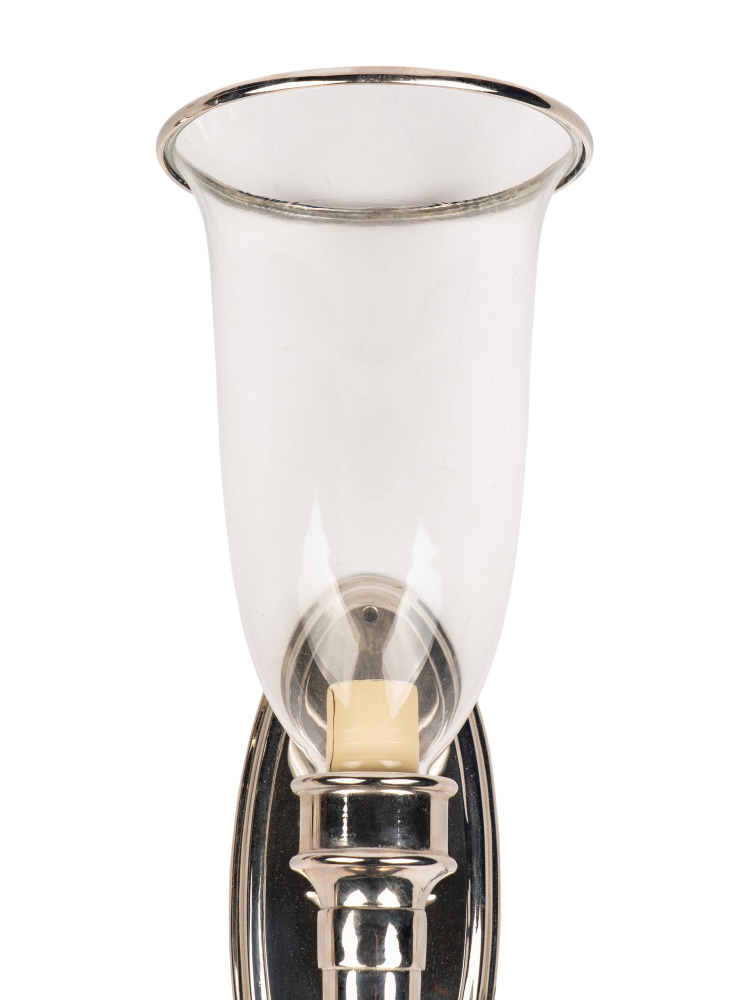 A Pair of Besselink and Jones Brass Model W4-101 Wall Lights