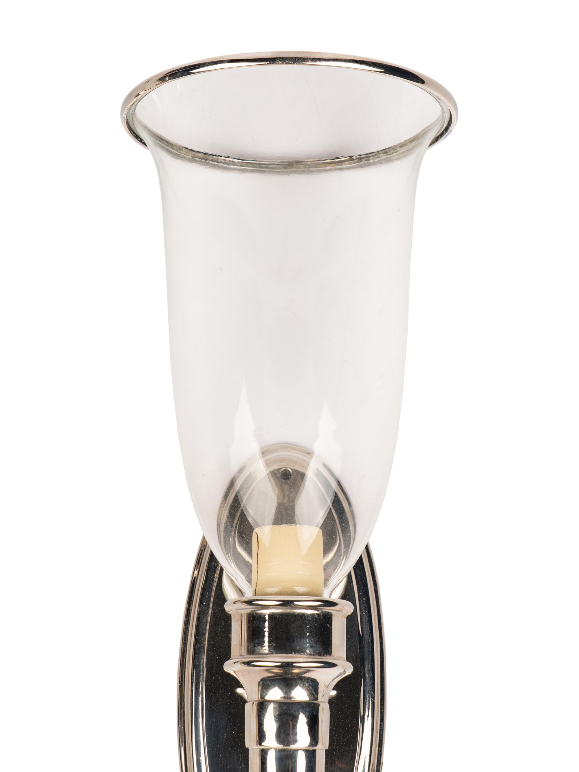 A Pair of Besselink and Jones Brass Model W4-101 Wall Lights