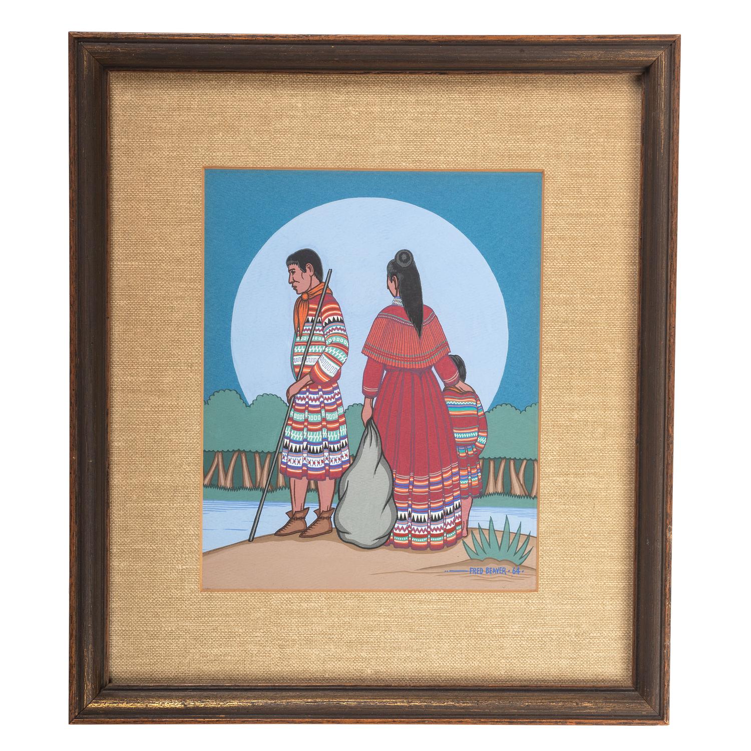 untitled, Painting of Seminole Family