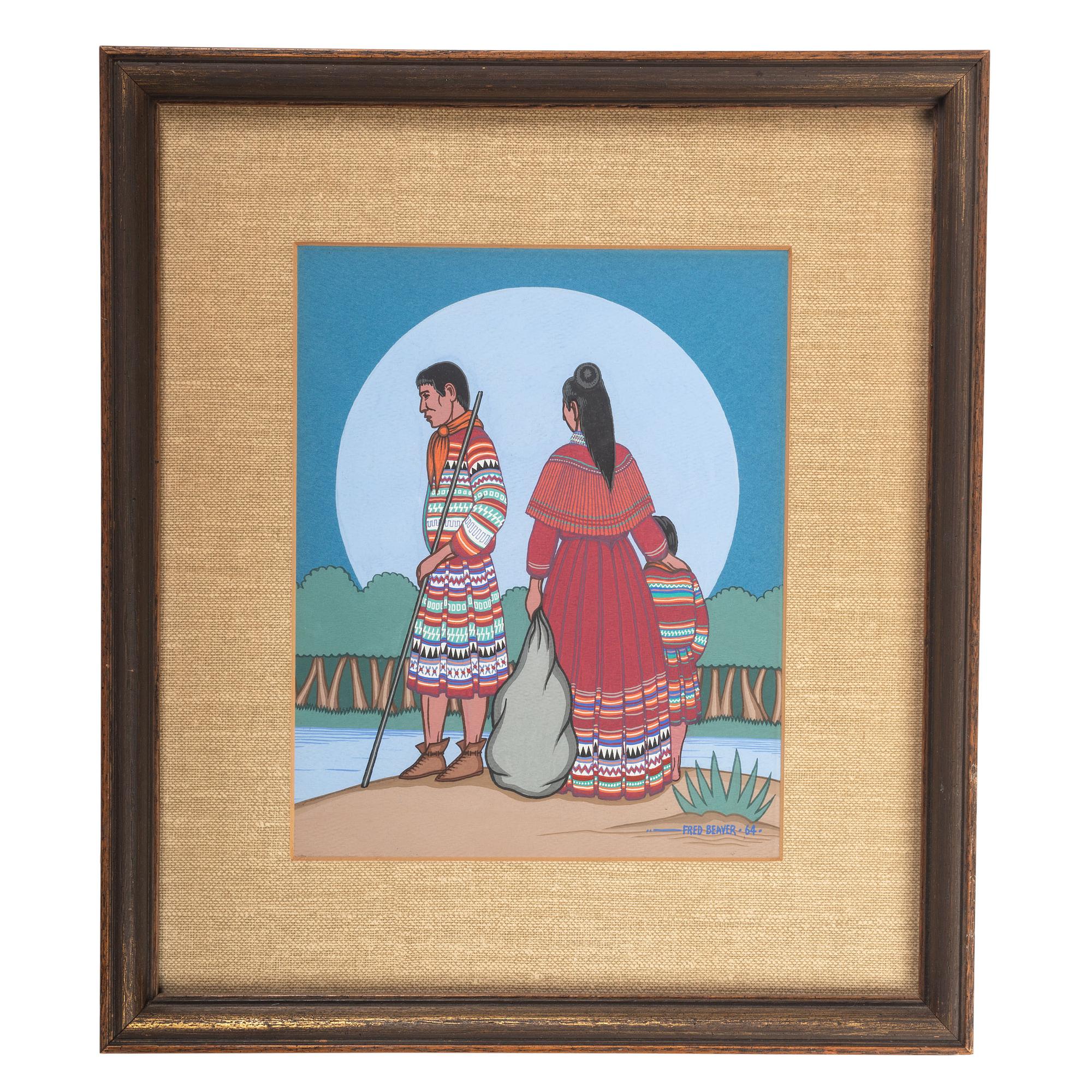 untitled, Painting of Seminole Family