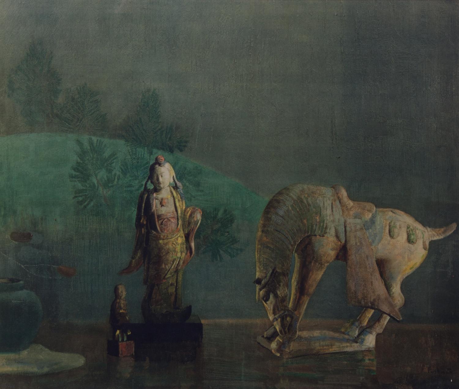 Hovsep Pushman, (American, 1877-966), Still Life with Figurines