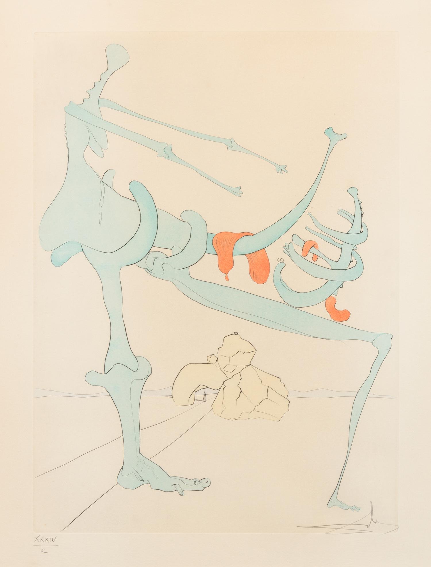 Salvador Dali, (Spanish, 1904-1989), Visions de Quevedo, 1975 (portfolio of 6)
