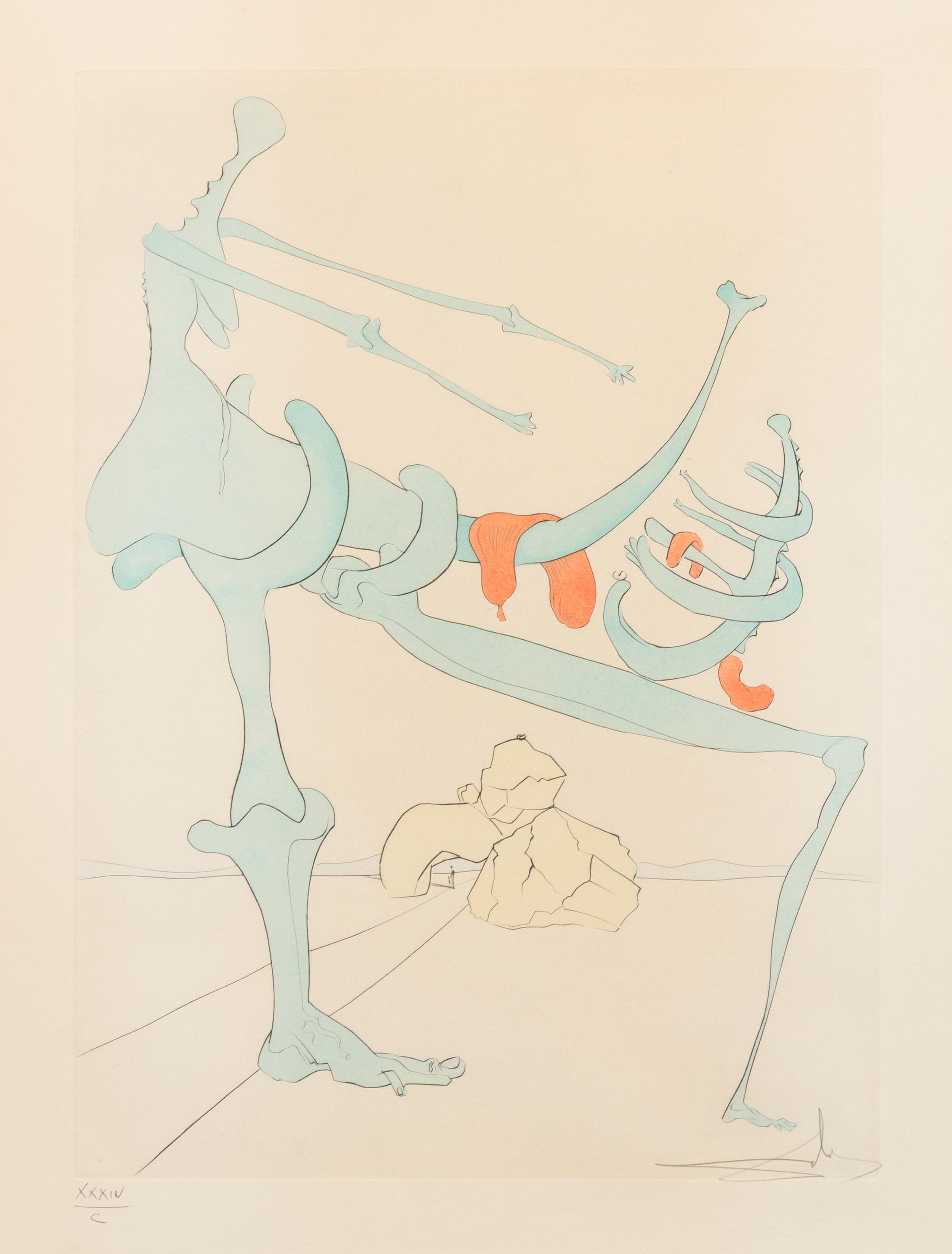 Salvador Dali, (Spanish, 1904-1989), Visions de Quevedo, 1975 (portfolio of 6)