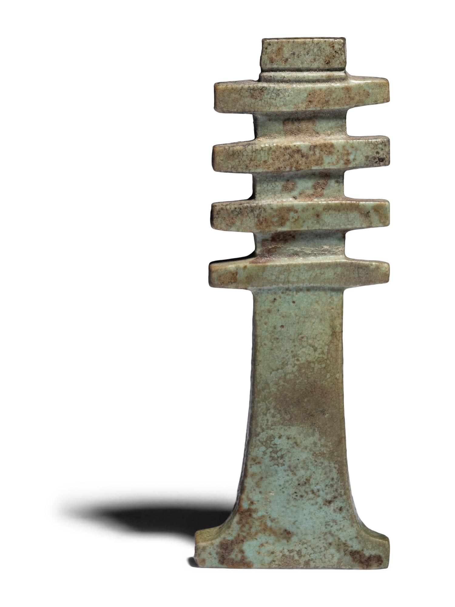 An Egyptian Faience Djed Pillar