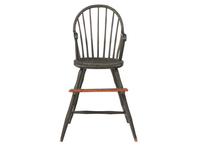 A Green-Painted Bamboo Turned Continuous Arm Windsor High Chair, Philadelphia, PA, Circa 1800