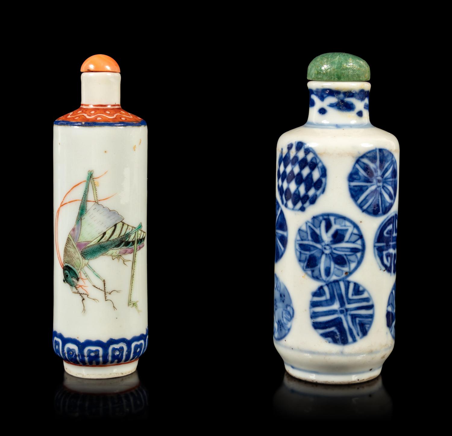 Two Porcelain Snuff Bottles